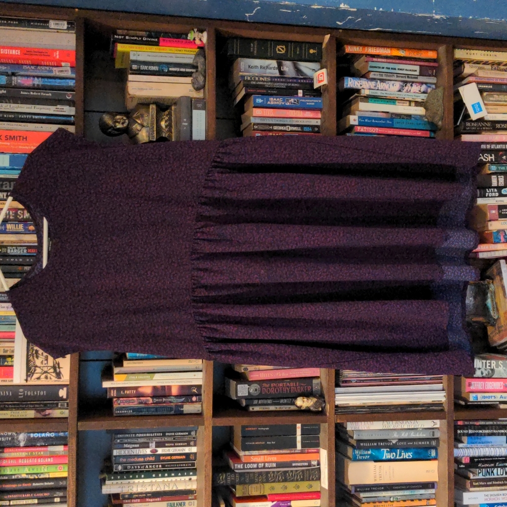 ALTAR HOUSELINE Babydoll Dress with purple explosions in size L